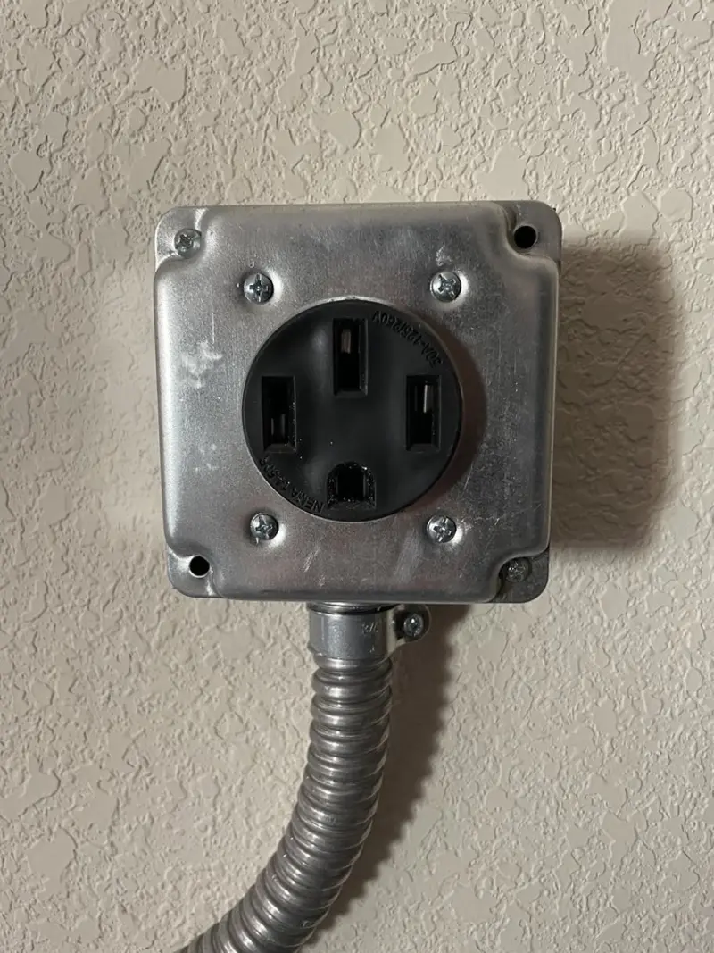 NEMA 14-50 outlet installed for Electrical Panel Upgrade in Santa Paula